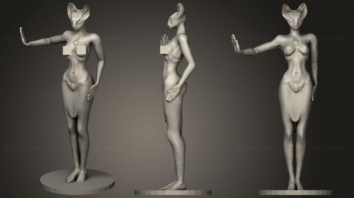 Figurines of girls (Bastet, STKGL_0581) 3D models for cnc